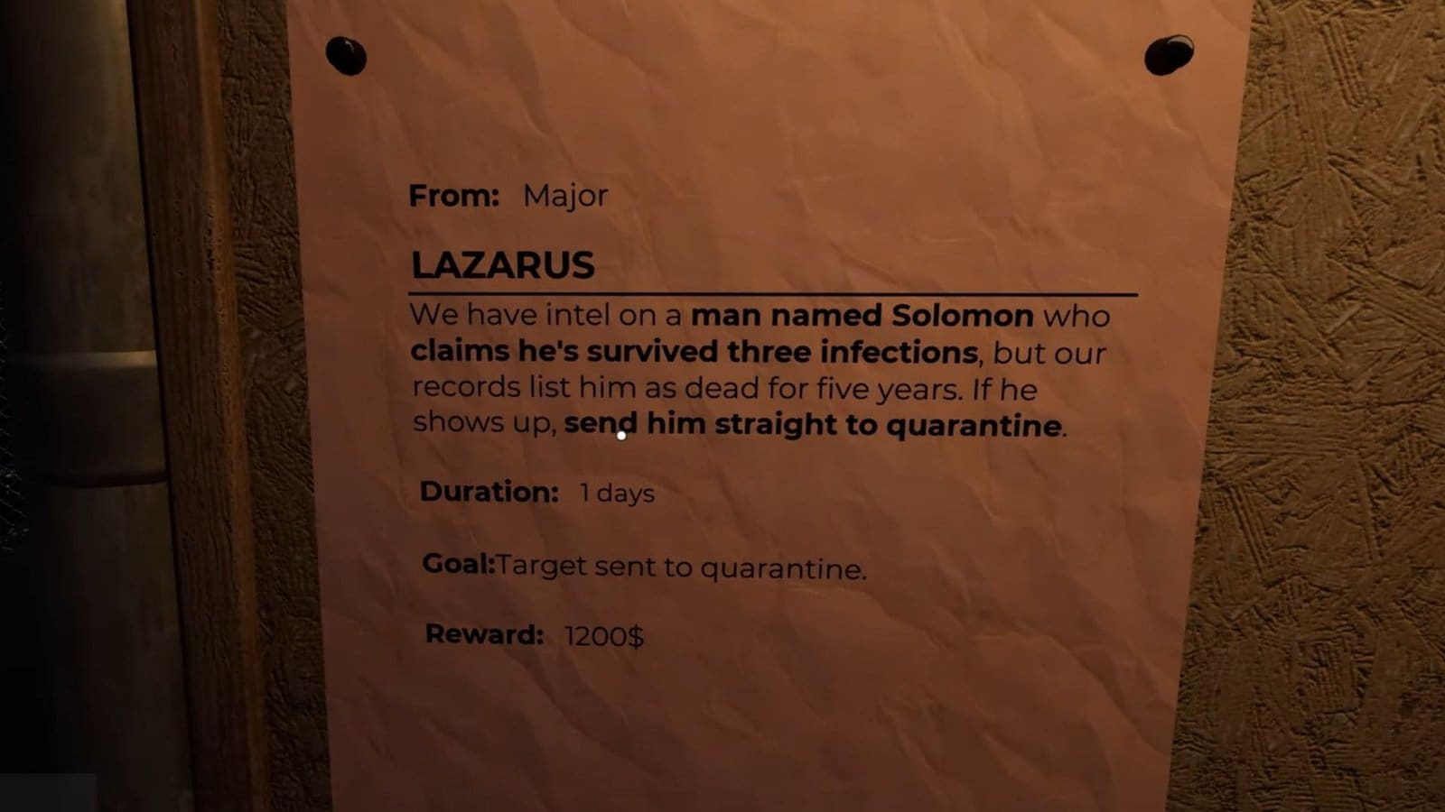 Quarantine Zone: The Last Check – How To Find Solomon