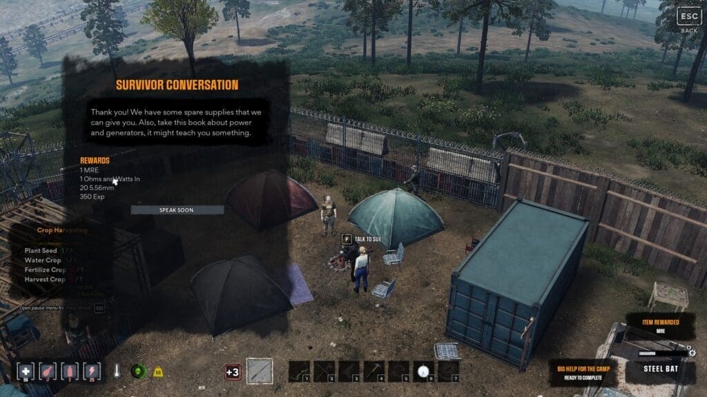 HumanitZ Big Help for the Camp Quest Reward