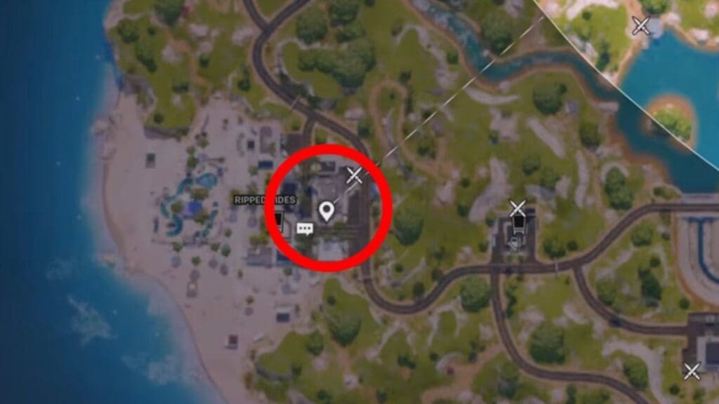 Ripped Tides Chaos Cube Location 5 in Fortnite.