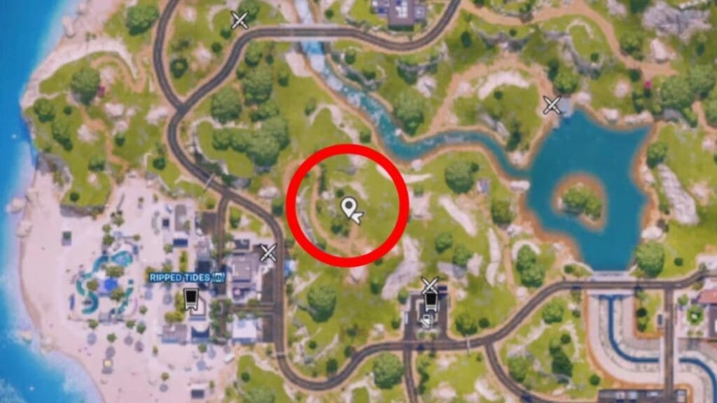 Ripped Tides Chaos Cube Location 1 in Fortnite.