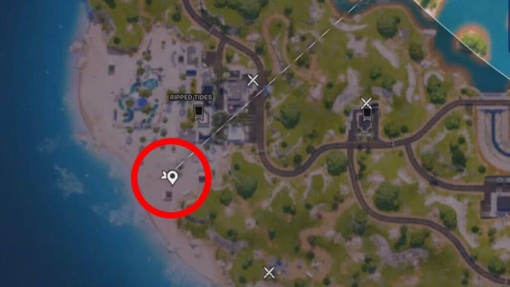 Ripped Tides Chaos Cube Location 4 in Fortnite.